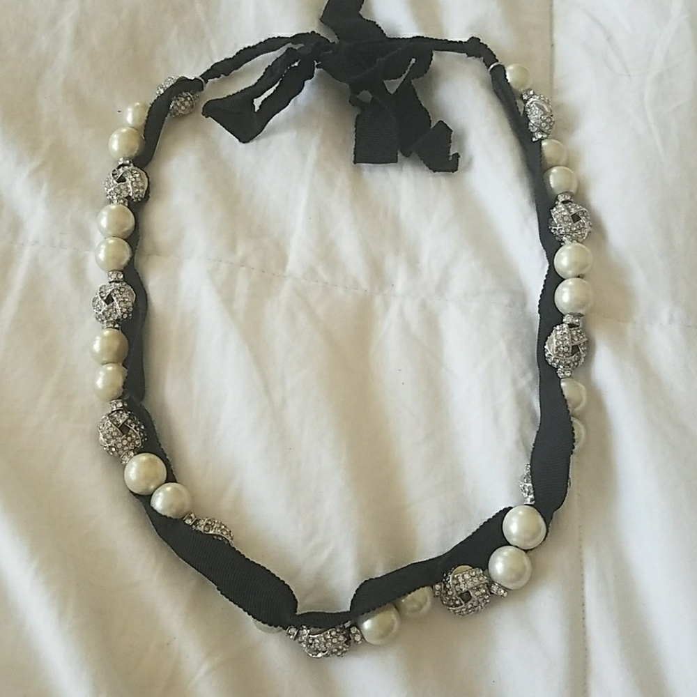 Pearl and CZ Charmed Statement Necklace